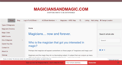 Desktop Screenshot of magiciansandmagic.com