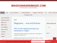Tablet Screenshot of magiciansandmagic.com